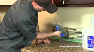 How To Grout A Mosaic Tile Backsplash [upl. by Leemaj]