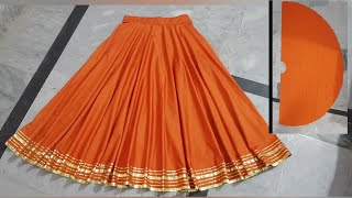 Round shape Umbrella lehenga cutting and stitching [upl. by Nyrahs340]