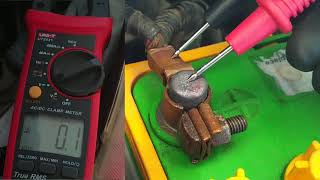 Car Alternator Test Voltage amp Amperes  Multimeter [upl. by Lehcem]