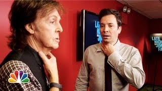 Jimmy Fallon and Paul McCartney Switch Accents Late Night with Jimmy Fallon [upl. by Annaej]