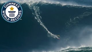 Largest wave surfed  Guinness World Records [upl. by Allsun]