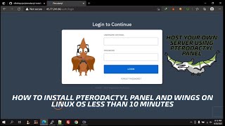 TUTORIAL  HOW TO INSTALL PTERODACTYL PANEL AND WINGS ON LINUX OS LESS THAN 10 MINUTES [upl. by Dyrrej]