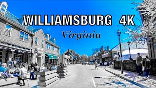 Williamsburg 4K  Driving Downtown  Virginia [upl. by Sperling]