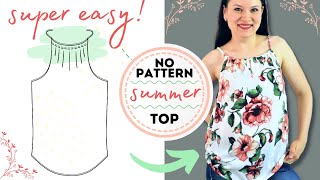 How to sew the EASIEST TOP ever Just 1 piece to make this PILLOWCASE top or dress [upl. by Phi]