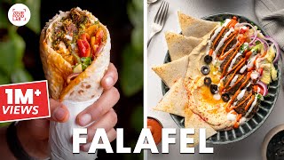 Falafel Recipe  Falafel Shawarma  Hummus  Falafel Wrap  HomeMade Tahini  Chef Sanjyot Keer [upl. by Vilma197]