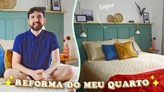 TRANSFORMANDO QUARTO GASTANDO POUCO  Como fazer BOISERIE de ISOPOR  DIY Room Makeover [upl. by Yelsha]