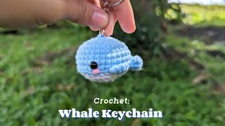 Crochet Whale Keychain  Amigurumi Tutorial [upl. by Lebama57]