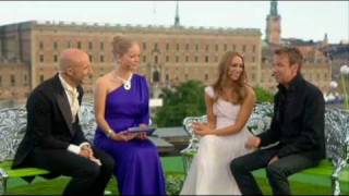 Agnes Carlsson och Björn Skifs intervjuas  Kronprinsessbröllopet [upl. by Asit100]