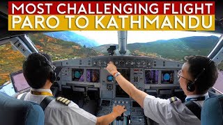 Cockpit Flight Challenge  Paro to Kathmandu over Himalayas [upl. by Enilekaj423]