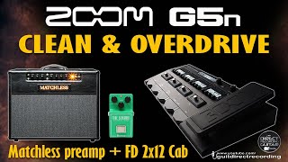 ZOOM G5n Clean and TS808 Overdrive Matchless Preamp  G3n G1 Four [upl. by Vadim]