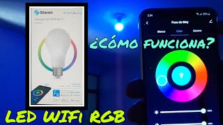 STEREN SHOME120 FOCO LED SMART RGB WIFI  COMO FUNCIONA  LO QUE DEBES SABER [upl. by Analram]