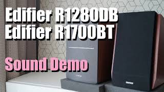 Edifier R1280DB vs Edifier R1700BT  Sound Demo w Bass Test [upl. by Sirac246]