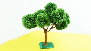 DIY Miniature Paper Tree  TCraft [upl. by Sueaddaht]