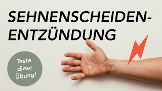 Sehnenscheidenentzündung  Mache diese Übung [upl. by Thedric]