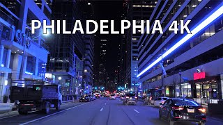 Philadelphia 4K  Winter Night Drive [upl. by Helse]