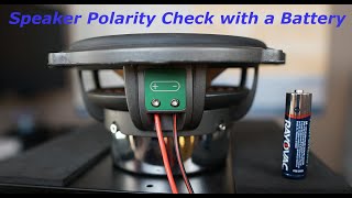 Speaker Polarity Check With A Household Battery [upl. by Natrav]