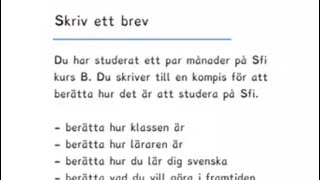 Uppgift skriva Bkurs Sfi [upl. by Lavelle]