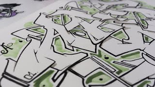 How to draw Graffiti letter A 6 Different ways [upl. by Leasia]