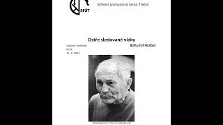 Bohumil Hrabal Ostře sledované vlaky [upl. by Shewchuk145]