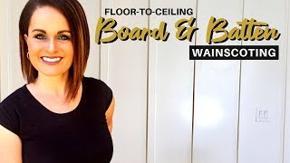 HOW TO DIY  Wainscoting Installation CHANGED My Entry Way [upl. by Ennalyrehc]