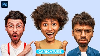 Create caricature cartoon effect in Photoshop [upl. by Ced]