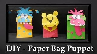 DIY  How to make Paper Bag Puppet [upl. by Letnuhs785]