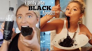 I ONLY ate BLACK coloured foods for 24hours challenge [upl. by Badger951]