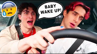 PASSING OUT WHILE DRIVING PRANK ON BOYFRIEND cute reaction [upl. by Huberty]