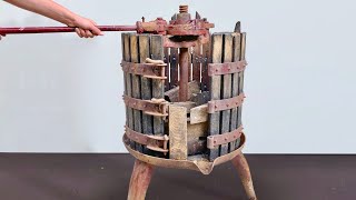 Antique Grape Press Restoration [upl. by Akanke]