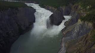 Nahanni National Park Aerial Footage [upl. by Kcirtap]