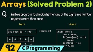 Arrays in C Solved Problem 2 [upl. by Forsta]