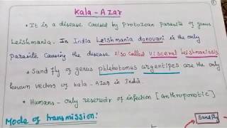 Kala Azar  Exam Points [upl. by Horton]