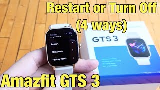 Amazfit GTS 3 How to Restart or Turn Off 4 Ways [upl. by Mikel]