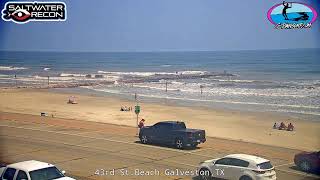 LIVE from 43rd St Beach Cam in Galveston Texas [upl. by Adnuhsar]