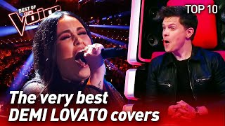 TOP 10  BEST DEMI LOVATO covers in The Voice [upl. by Shanan]