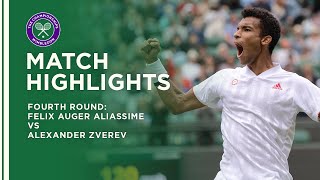 Felix Auger Aliassime vs Alexander Zverev  Fourth Round Highlights  Wimbledon 2021 [upl. by Gusba]