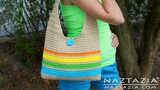 HOW to CROCHET BEGINNER HANDBAG  Easy DIY Tutorial Purse Bag Tote Pattern [upl. by Ayatnwahs]