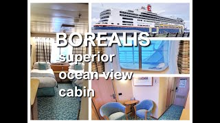 Fred Olsen  Borealis  Superior Ocean View Cabin tour [upl. by Wymore805]