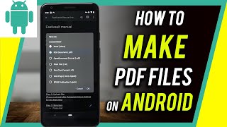 How To Make PDF File on Android Phone [upl. by Isle]