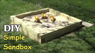 How to Build a Simple Sandbox  DIY [upl. by Ericha]