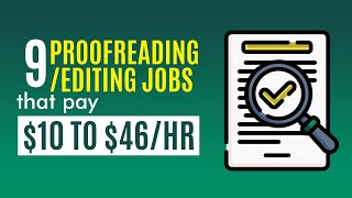 9 ProofreadingEditing Jobs Online to Work From Home  Proofreading Freelance Jobs [upl. by Antonina]