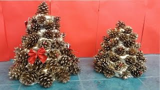 How To Make Pine Cones Christmas Tree [upl. by Abebi]