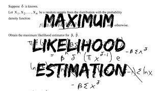 Maximum Likelihood Estimation [upl. by Dmitri]