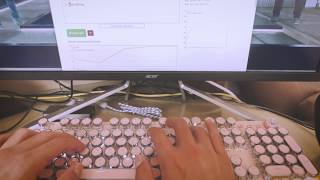 Retro Typewriter Style Keyboard WPM [upl. by Annert63]