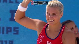 Norway vs Denmark  Preliminary Round  2018 IHF Womens Beach Handball World Championship [upl. by Gardel]