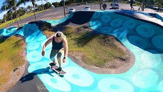 The BEST Pump Track in Florida  Miami Florida Skateboarding  Haulover Beach Skatepark [upl. by Aramoix]