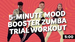 5Minute Mood Booster Zumba Trial Workout [upl. by Lenahc]