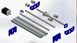 Solidworks Motion Study  Linear Actuator  Assembly amp Simulator [upl. by Weingarten]