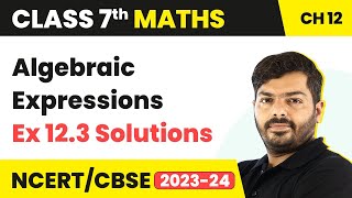 Class 7 Maths Chapter 12  Algebraic Expressions  Ex 123 Solutions  NCERT Maths Class 7 [upl. by Angell]