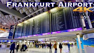 4K HDR Frankfurt Airport walking tour  Germany 🇩🇪 2021 [upl. by Cadal]